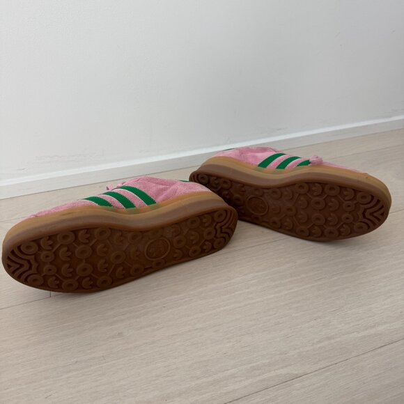 Adidas Gazelle Bold Pink & Green Sneakers - Picture 4 of 5